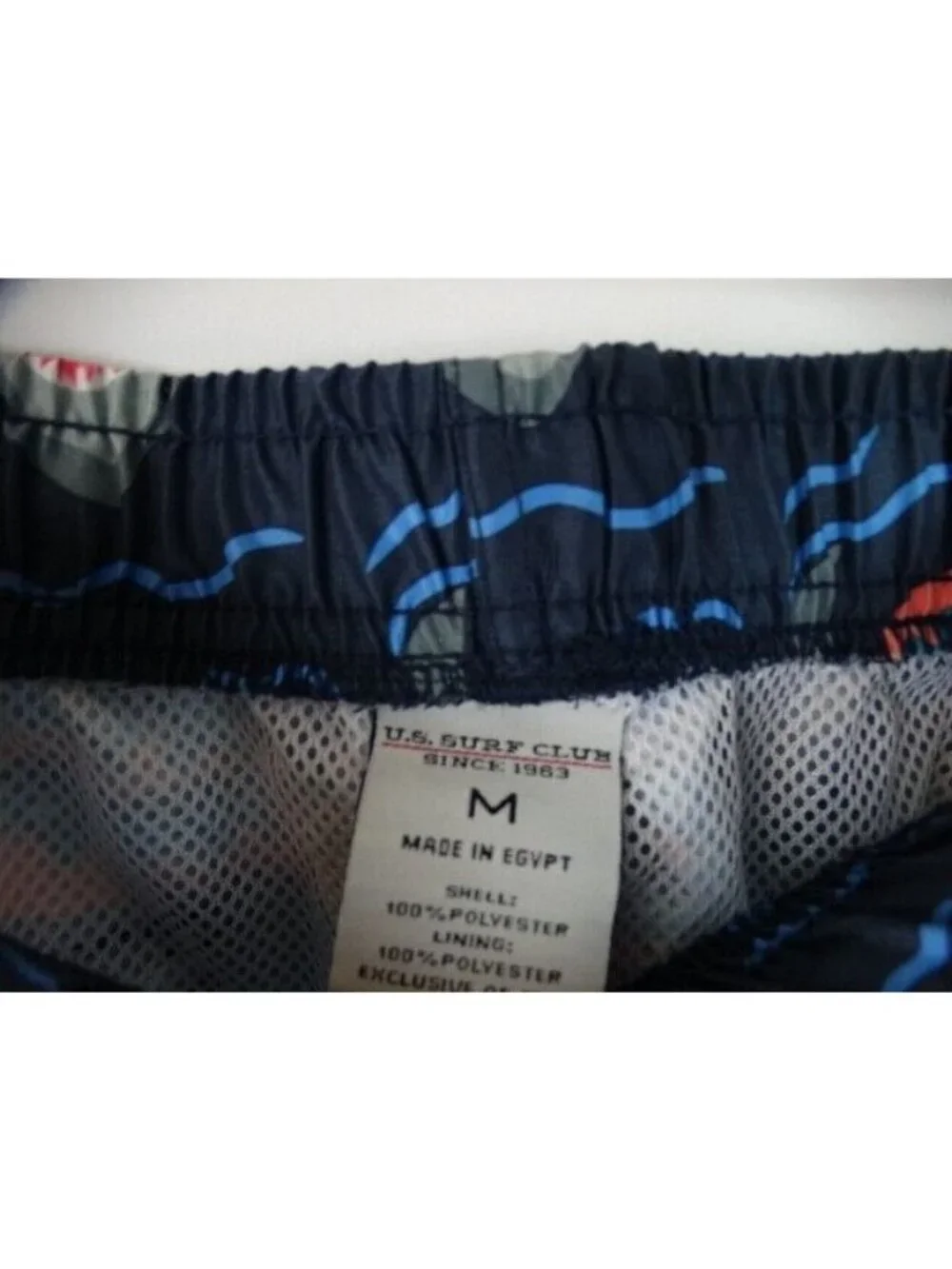 U.S, Surf Club Swim Trunks Men's Size Medium Lined Swimsuit Shorts Donut Sharks